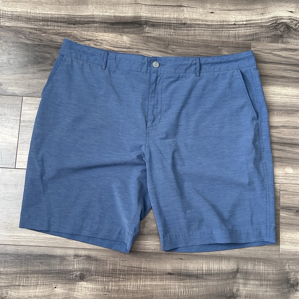 Faherty All Day Shorts Mens Size 40 Blue Casual Drawstring Chino Stretch 9"